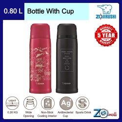 Zojirushi 800ML S/S Bottle with Cup - SJ-JS-08