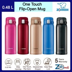Zojirushi 480ML S/S One-Touch Mug - SM-SD-48