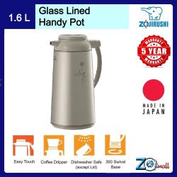 Zojirushi 1.6L S/S Glass Lined Handy Pot - AFFB-16-TK (Herb Cacao)