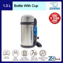Zojirushi 1.3L S/S Bottle With Cup - SF-CC-13-XA (Stainless)