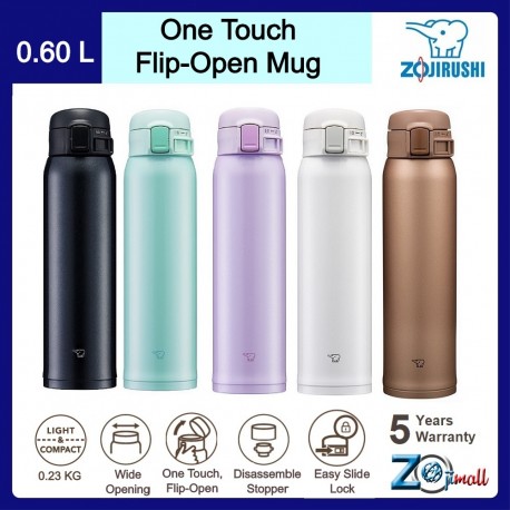 SM-SF60-WM Water Bottle Direct Drinking One-Touch Opening Stainless Steel ... For Sale Online
