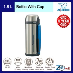 Zojirushi 1.8L S/S Bottle With Cup - SF-CC-18-XA (Stainless)